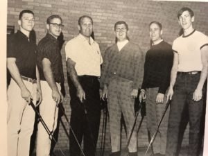 Edward Jerry Tallach, center right, 1967 North Central College Conference Champions