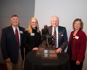 Edward Jerry Tallach, Sharon Tallach Vogelpohl, Frank Broyles, Guendaline Broyles at the 2014 Broyles Awards, Little Rock, Arkansas